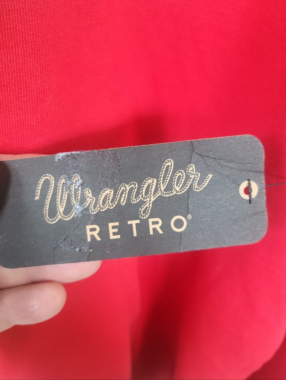 NWT Wrangler Retro Spell Out Red Cowgirl Hoodie Pullover Sweatshirt L $55 - Picture 5 of 7